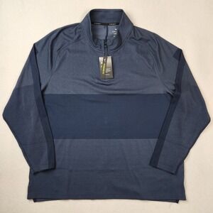 Nike Vapor 1/2‎ Zip Golf Shirt Mens XXL Blue Standard Fit Long Sleeve Pullover